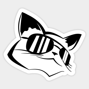 Cool casual cat with sunglasses Sticker